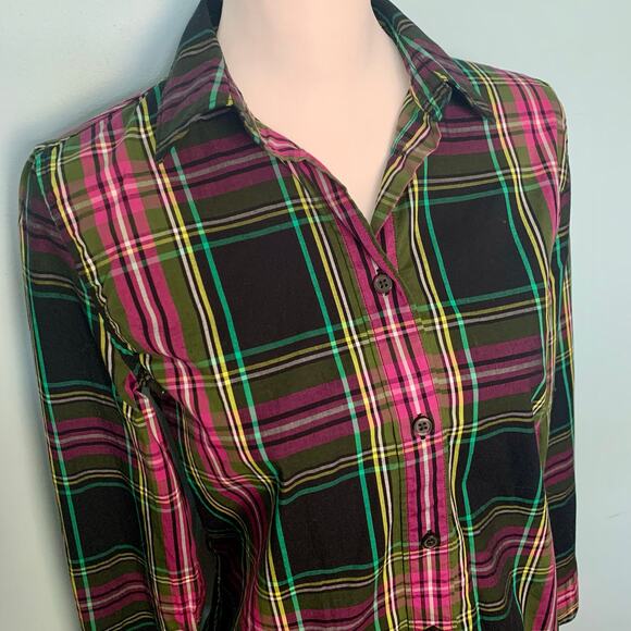 J. Crew Slim-fit Button Down Shirt in Pink Stewart Tartan Size 4 - Picture 3 of 9